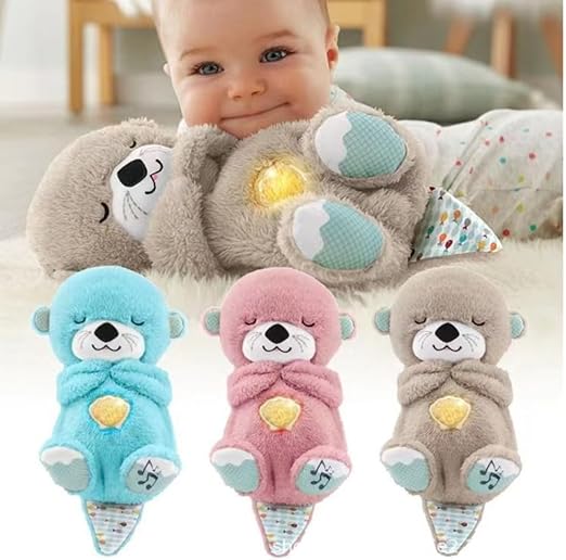 Music Otter Education of Sound and Light Soothing Sound Sleep Otter Baby Put to Sleep Music Breathing Teddy Bear